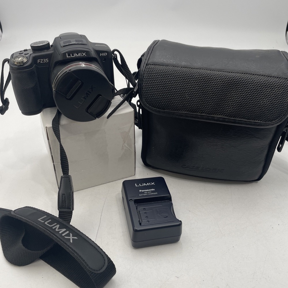 Panasonic Lumix DMC-FZ35 12.1MP 18x Digital Camera+Battery+Charger+ SD Card+Case